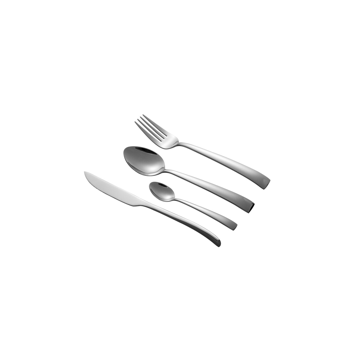Zestaw sztućców 24 elementy dla 6 osób wielofunkcyjna wkładka ze stali nierdzewnej do domu nóż widelec łyżka kuchnia restauracja metaliczny srebrny