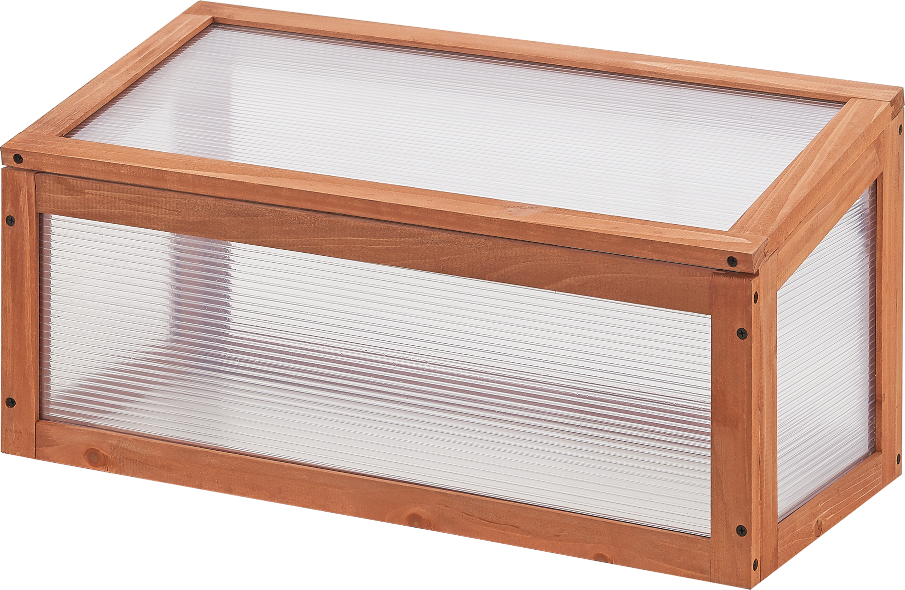 Zimna rama Laarbeek mini szklarnia drewniana 60 x 30 cm zimna rama łóżko roślinne drewno sosnowe poliwęglan