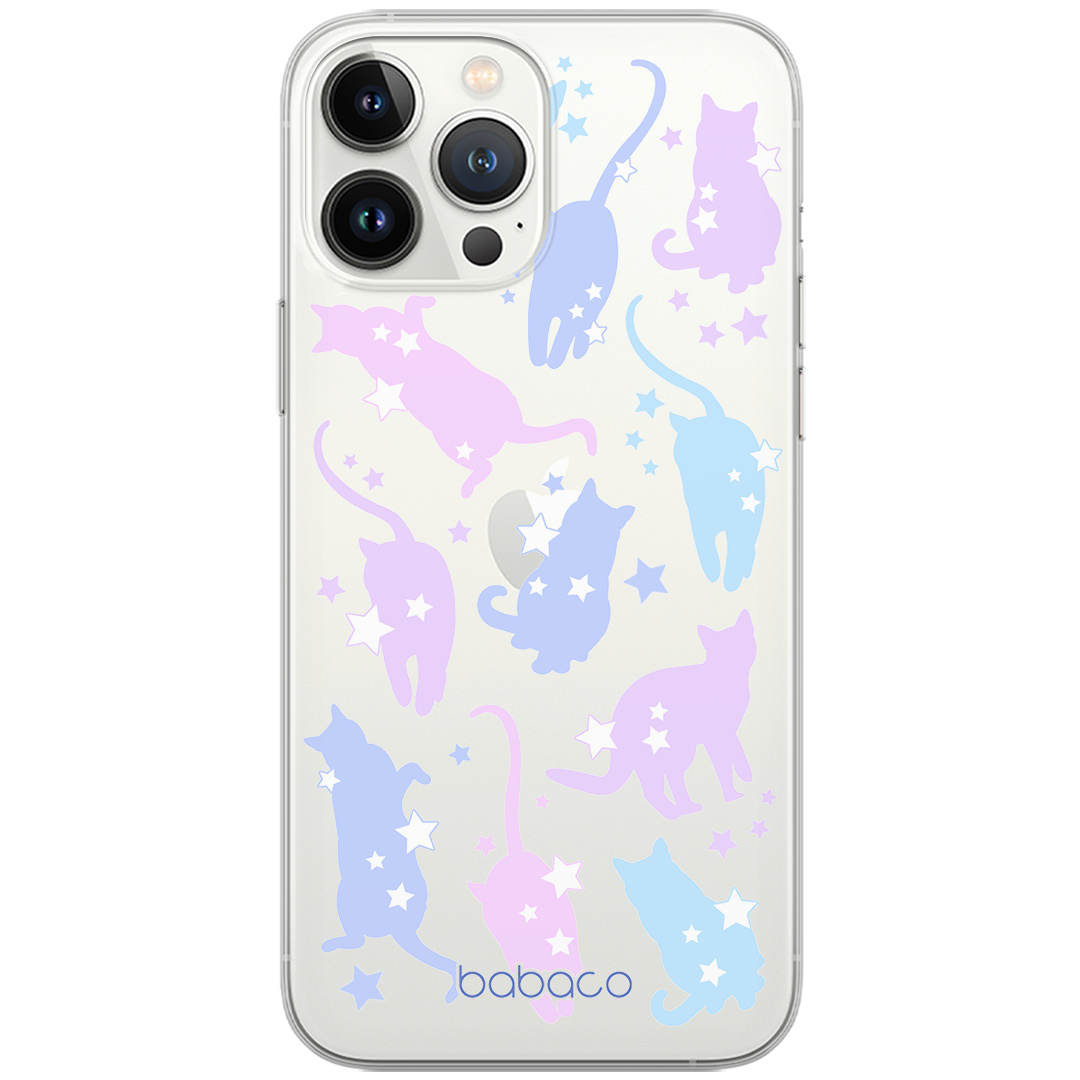 Etui do Samsung M20 Koty 016 Babaco Nadruk częściowy Przeźroczysty