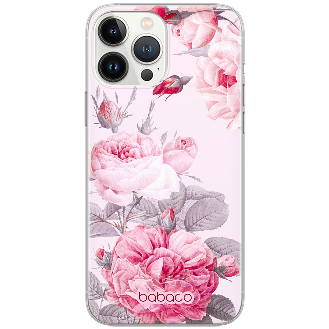 Etui do Samsung S10 PLUS Kwiaty 050 Babaco Nadruk pełny Różowy