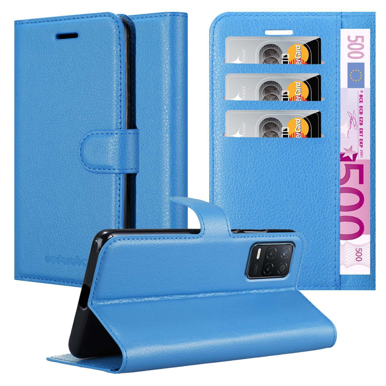 Pokrowiec Cadorabo do Realme 8 5G / V13 / Q3 / Q3i / Narzo 30 5G z niebieskim etui ochronnym na telefon komórkowy