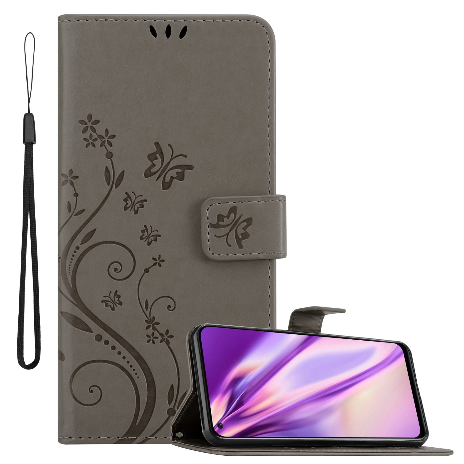 Cadorabo pokrowiec ochronny do Realme 8 5G / V13 / Q3 / Q3i / Narzo 30 5G w kolorze szarym pokrowiec ochronny etui na telefon komórkowy