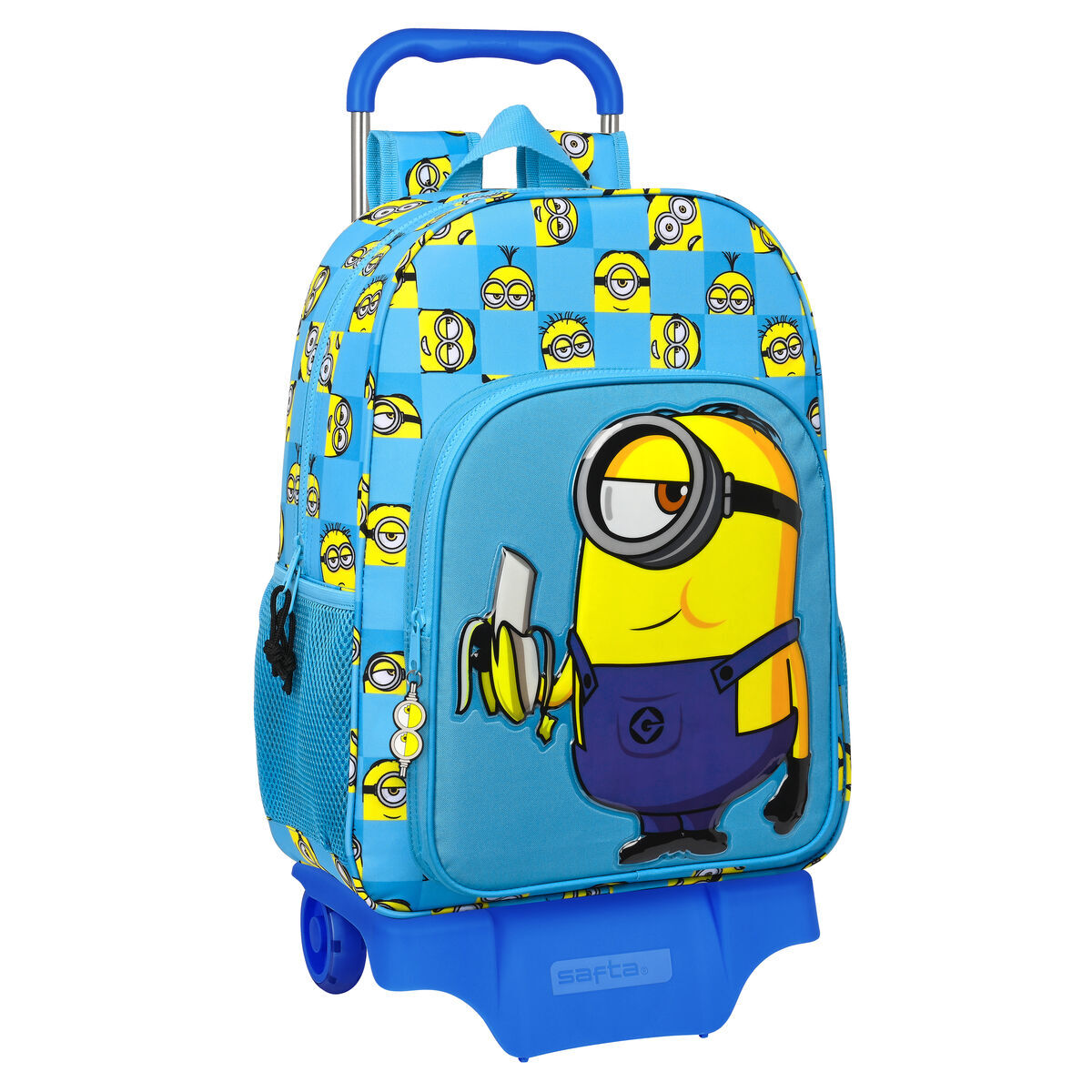 Plecak szkolny na kółkach Minions Minionstatic Blue (33 x 42 x 14 cm)