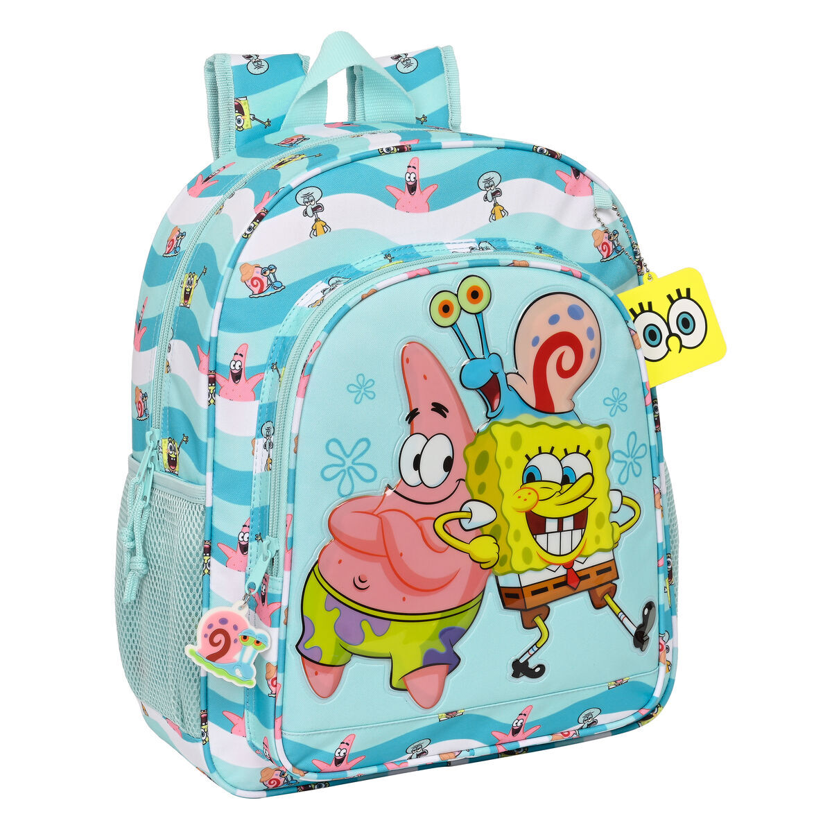 Plecak szkolny Spongebob Stay positive niebieski biały (32 x 38 x 12 cm)