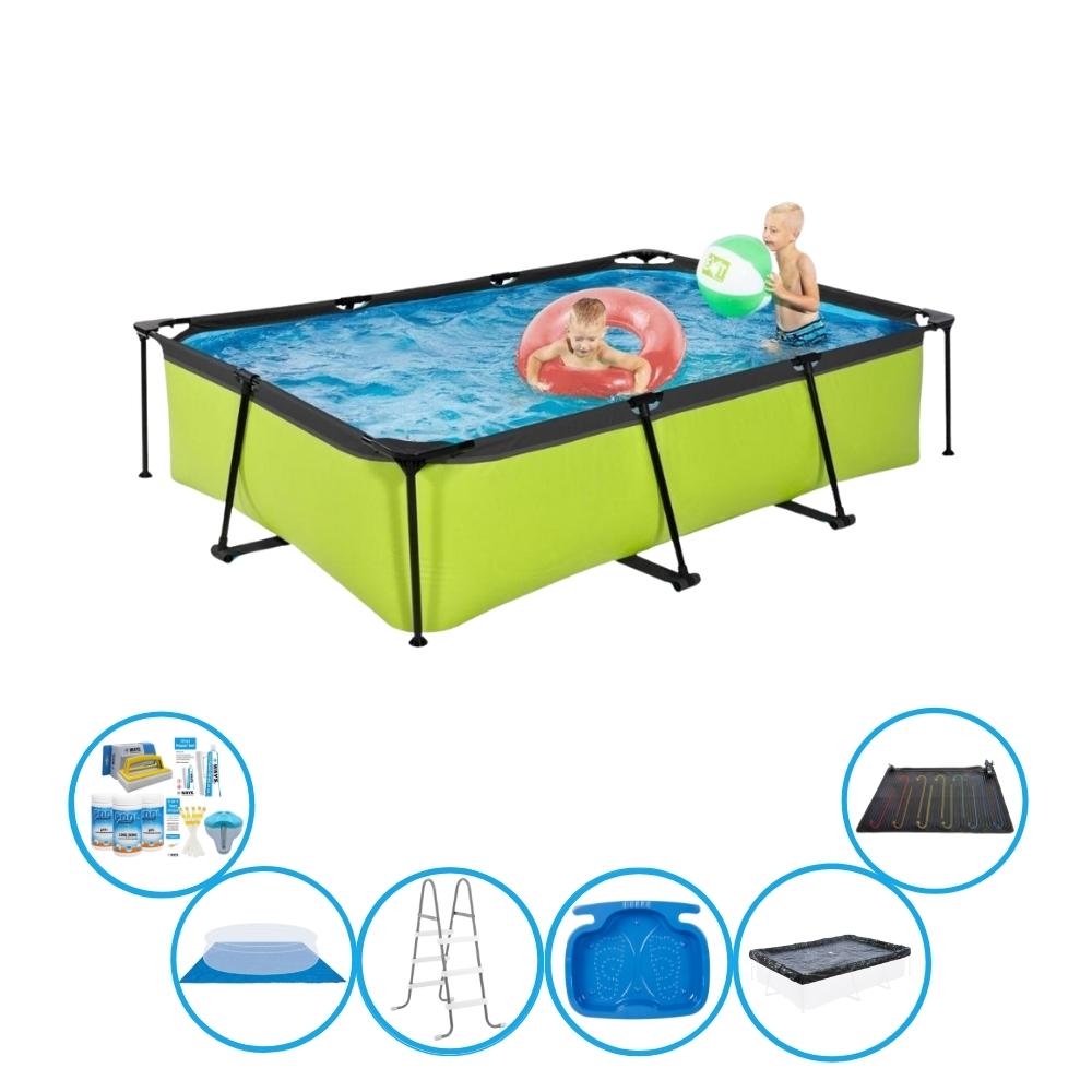 EXIT Schwimmbad Lime - Basen z ramą 300x200x65 cm - Wraz z akcesoriami