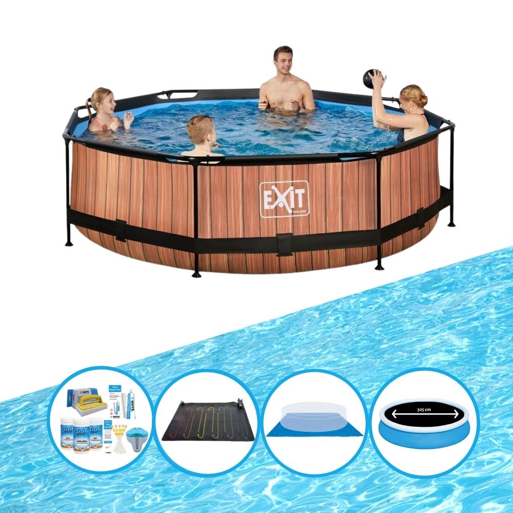 Basen EXIT Timber Style - Basen ramowy ø300x76cm - oferta łączona