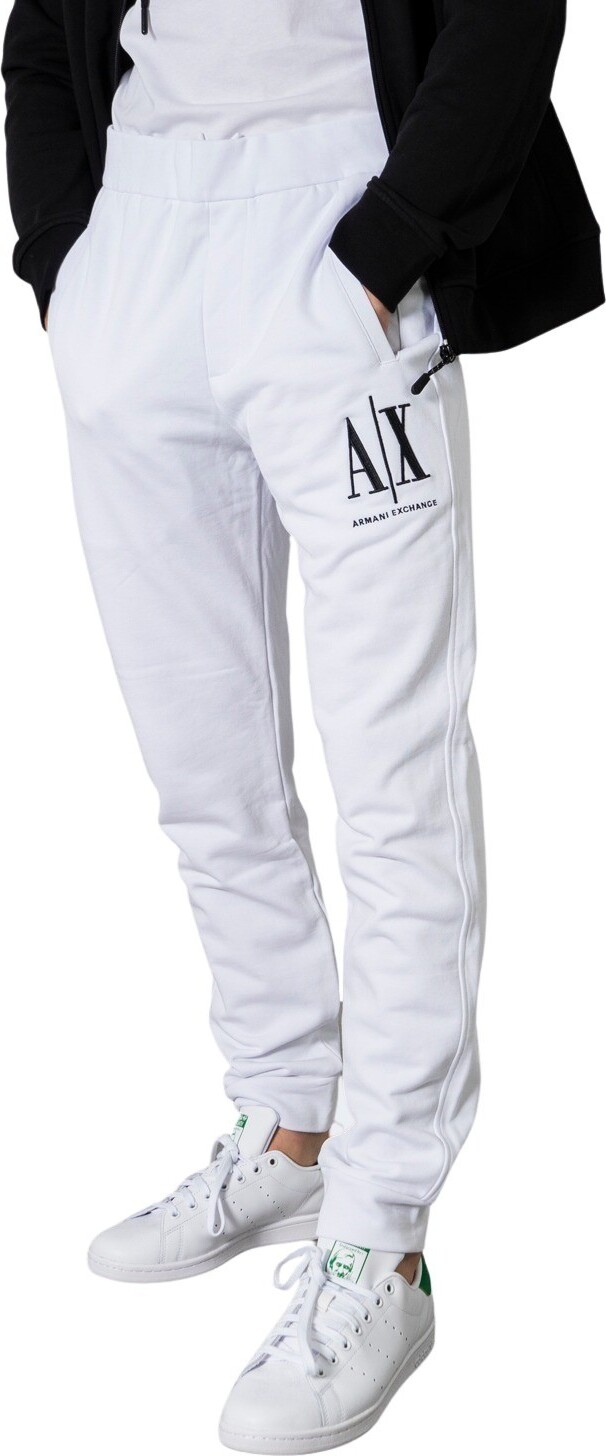 ARMANI EXCHANGE Spodnie Męskie Bawełna Biały GR54206 - Rozmiar: M