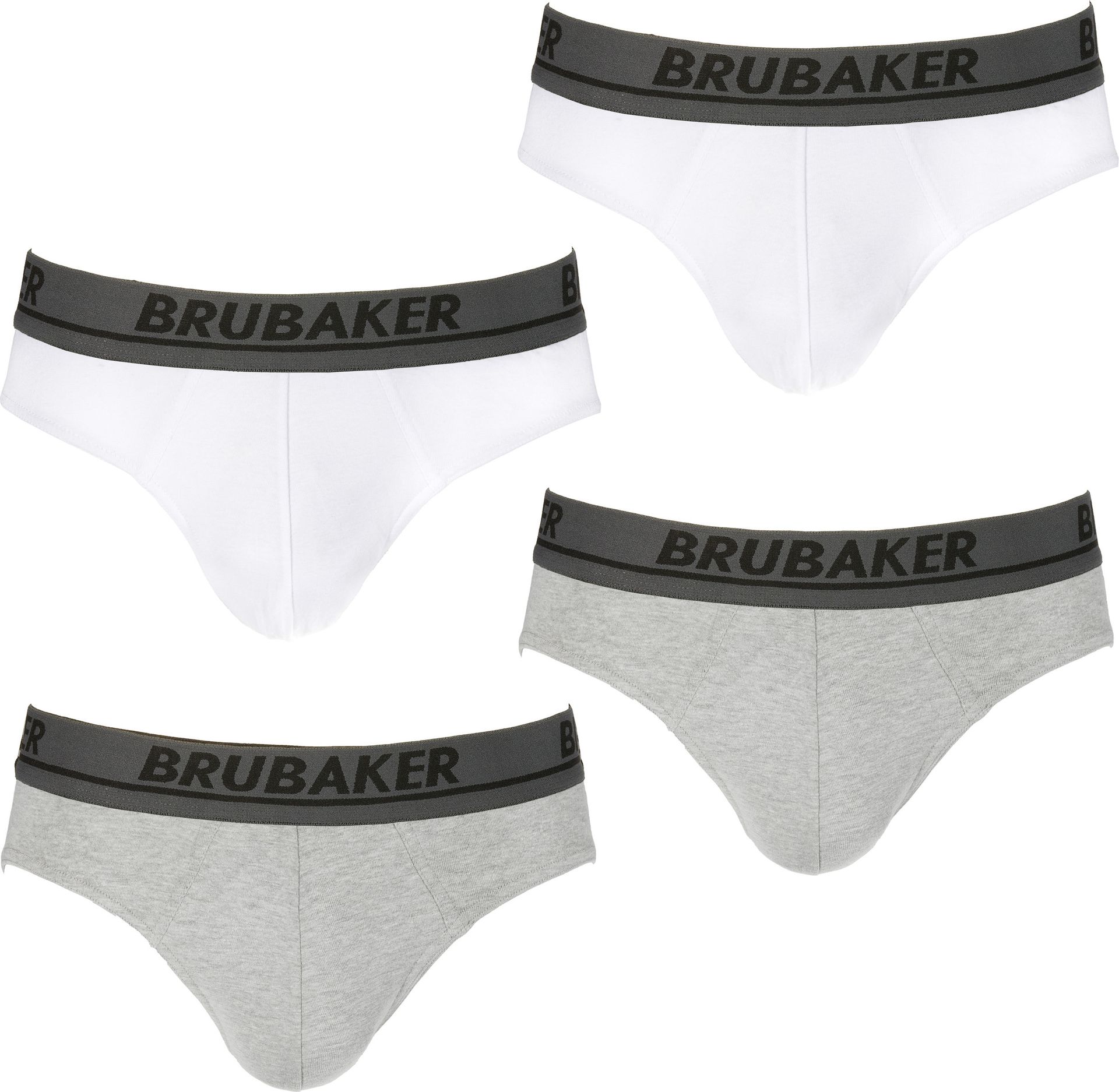 Majtki męskie Brubaker 4-pack - Wygodne spodnie męskie z elastycznym pasem - Elastyczna bielizna w jednolitym kolorze wykonana z bawełny i Lycry®