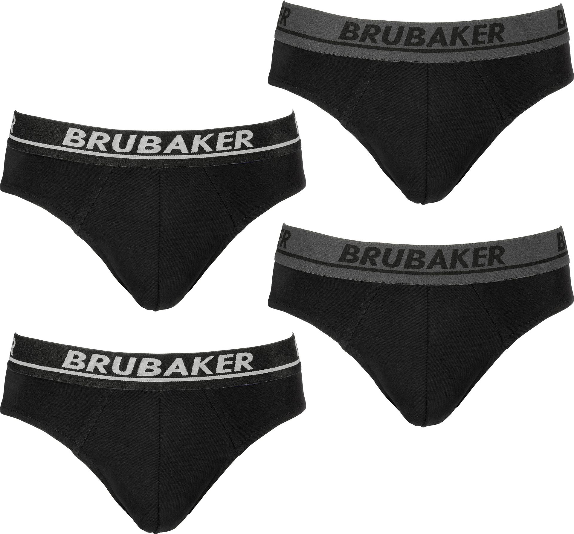 Majtki męskie Brubaker 4-pack - Wygodne spodnie męskie z elastycznym pasem - Elastyczna bielizna w jednolitym kolorze wykonana z bawełny i Lycry®