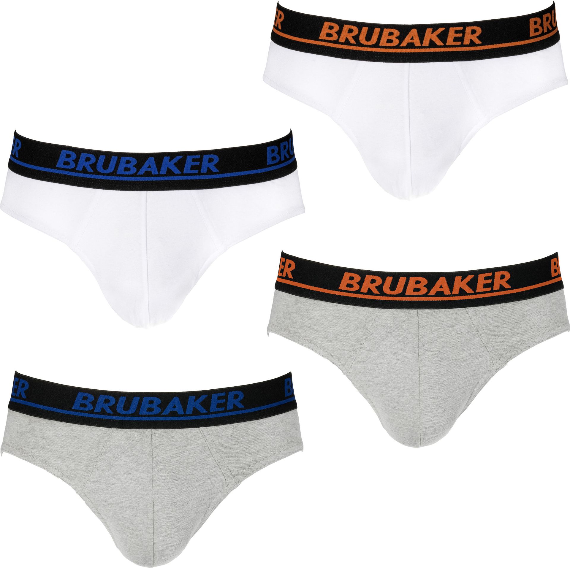 Majtki męskie Brubaker 4-pack - Wygodne spodnie męskie z elastycznym pasem - Elastyczna bielizna w jednolitym kolorze wykonana z bawełny i Lycry®