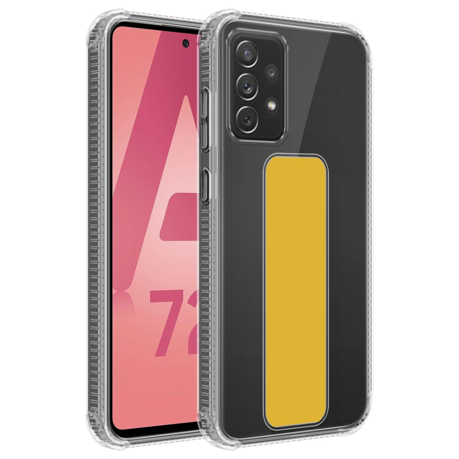 Etui ochronne Cadorabo do Samsung Galaxy A72 4G / 5G w kolorze żółtym Etui silikonowe TPU z funkcją podstawki