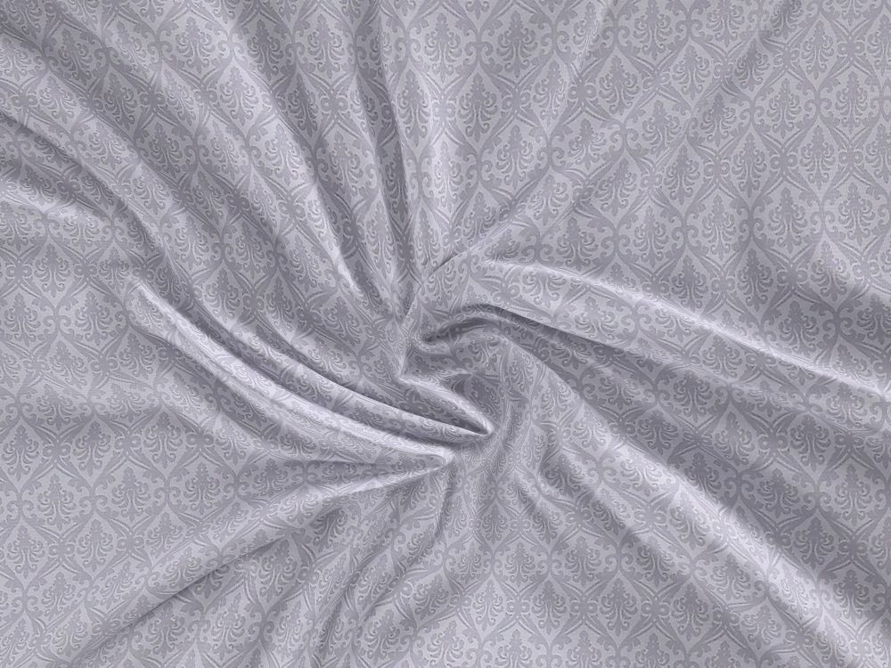 Kvalitex Prześcieradło satynowe LUXURY COLLECTION 100x200cm ORIENT szary