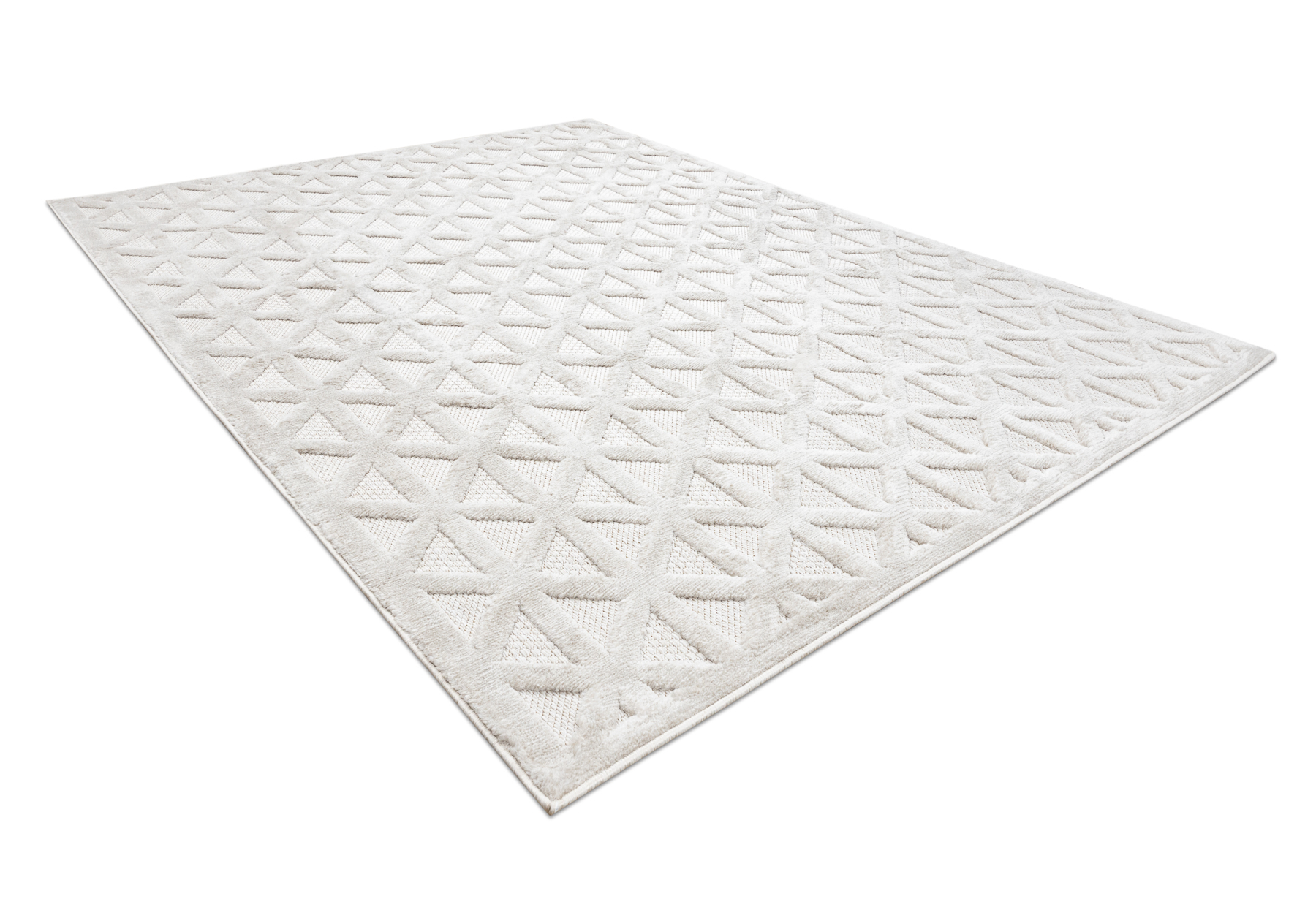 Dywan SANTO SZNURKOWY SIZAL 58500 Trójkąty, Geometryczny beż beżowy 140x190 cm
