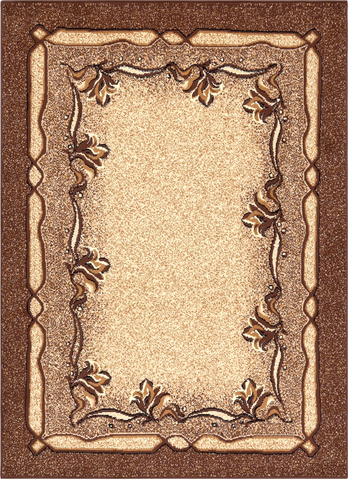 Dywan BCF Morad KRZYŚ kwiaty klasyczny - brązowy 300x400 cm