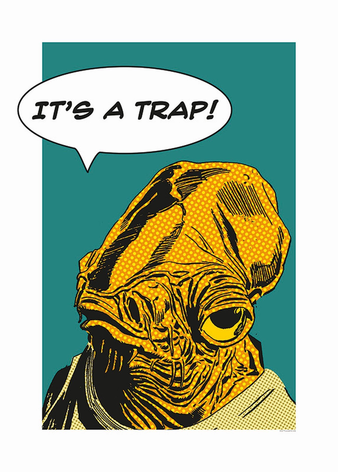 Disney plakat Gwiezdne Wojny Klasyczny Komiks Cytat Ackbar ochry żółtejIpetrol blue - 610241 - 50 x 70 cm