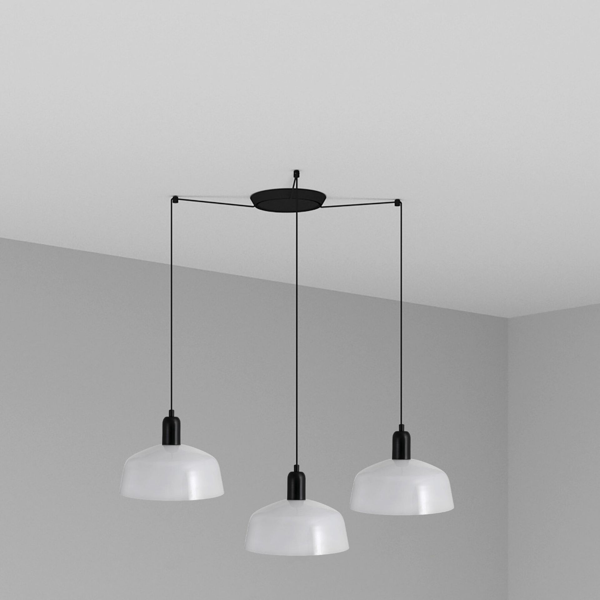 Lampa wisząca TATAWIN M 3L biała