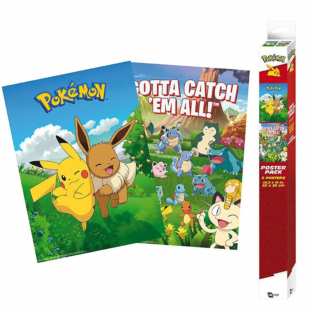 Zestaw plakatów Pokemon 2 Plakat Chibi 38 x 52 cm