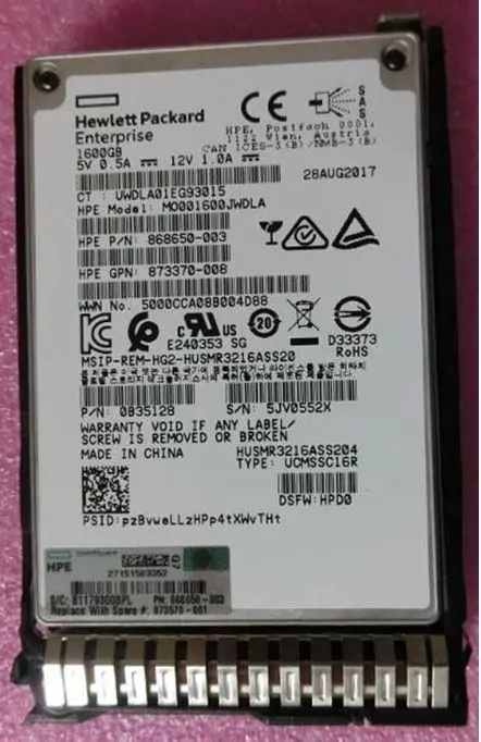 HP enterprise 1.6TB SAS 12G SFF SC DS MU SSD
