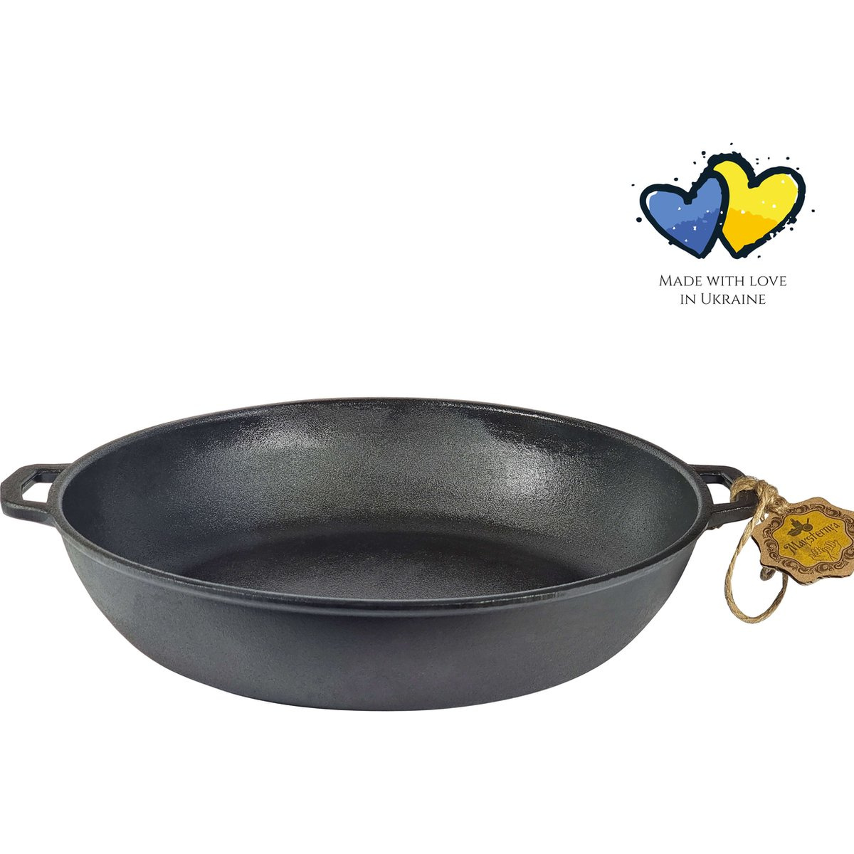 Żeliwna patelnia grillowa - ø 26 x 6 cm - Gotowanie na świeżym powietrzu - Wysokiej jakości żeliwo - Grillowanie - Gotowanie - Czarny