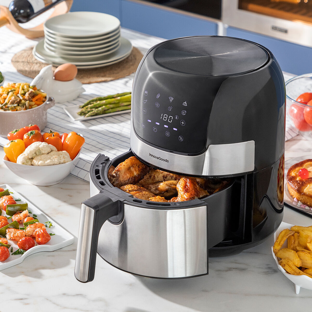 InnovaGoods Fryinn 3500 Czarny 1400 W 3,5 L Stal nierdzewna