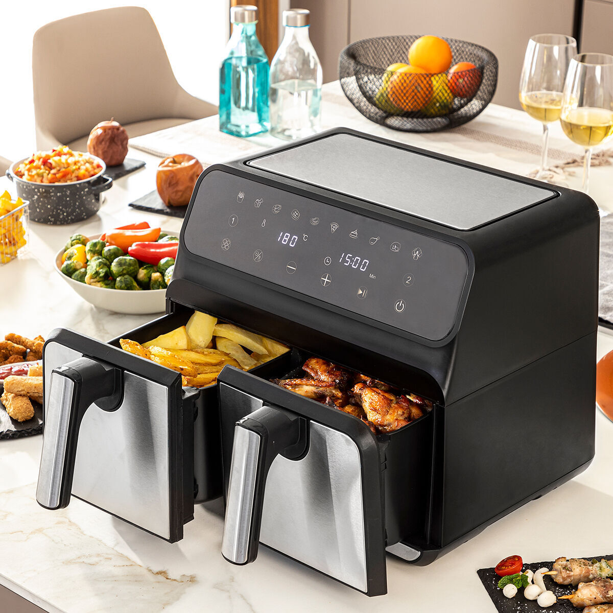 InnovaGoods Fryinn Double 8000 Czarny