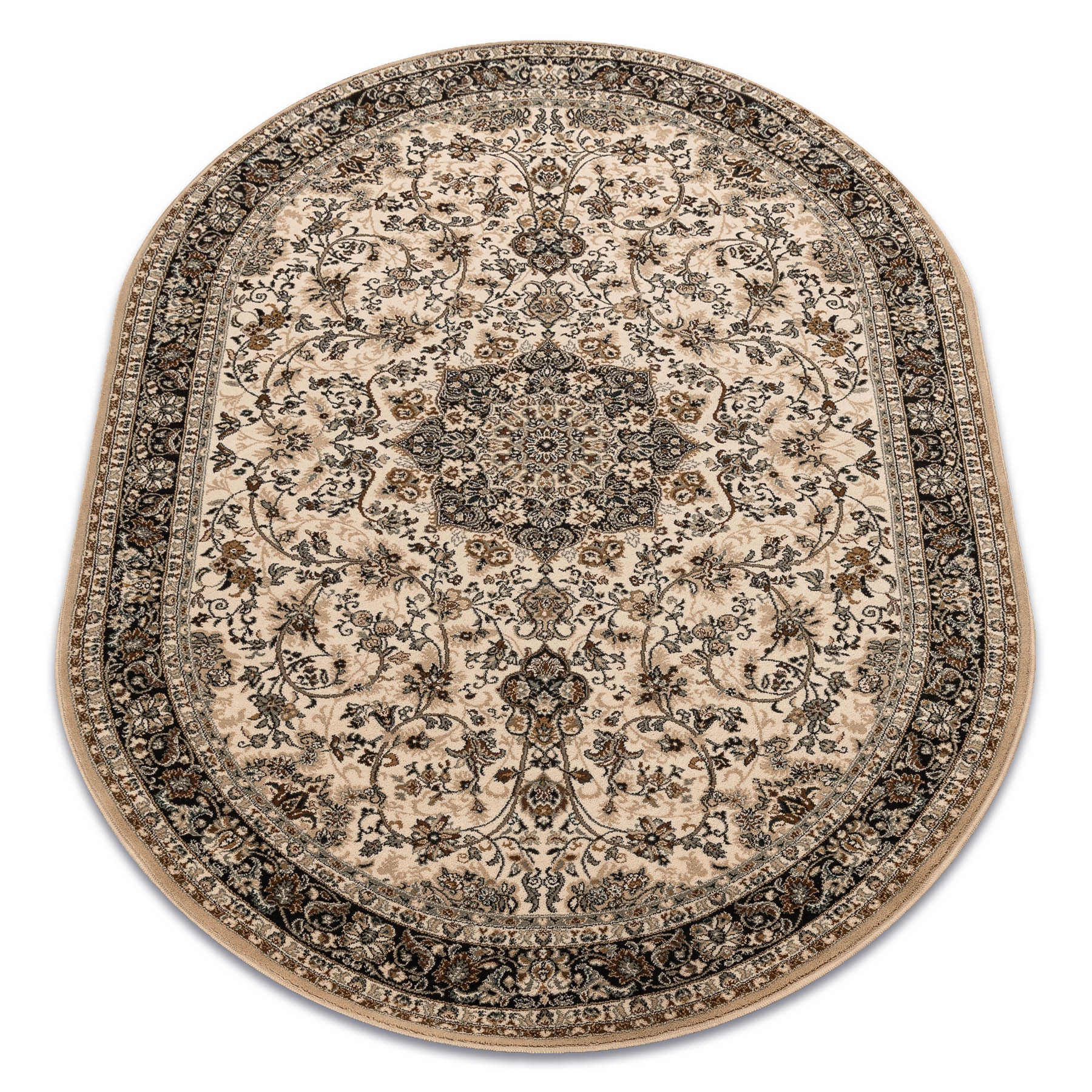 Dywan wełniany POLONIA owal KORDOBA sepia 2 brązowy 170x235 cm