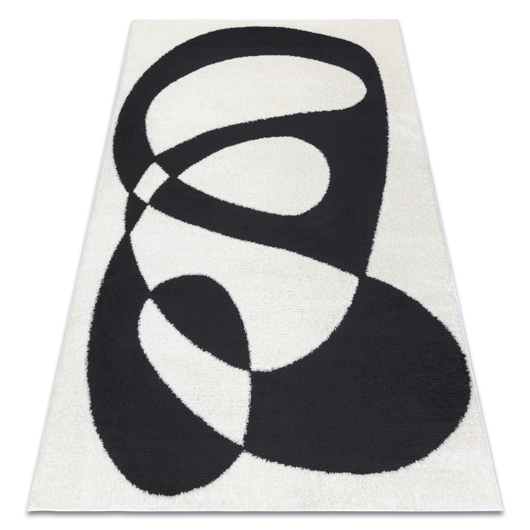 Dywan MODE 8531 abstrakcja krem / czarny 140x190 cm