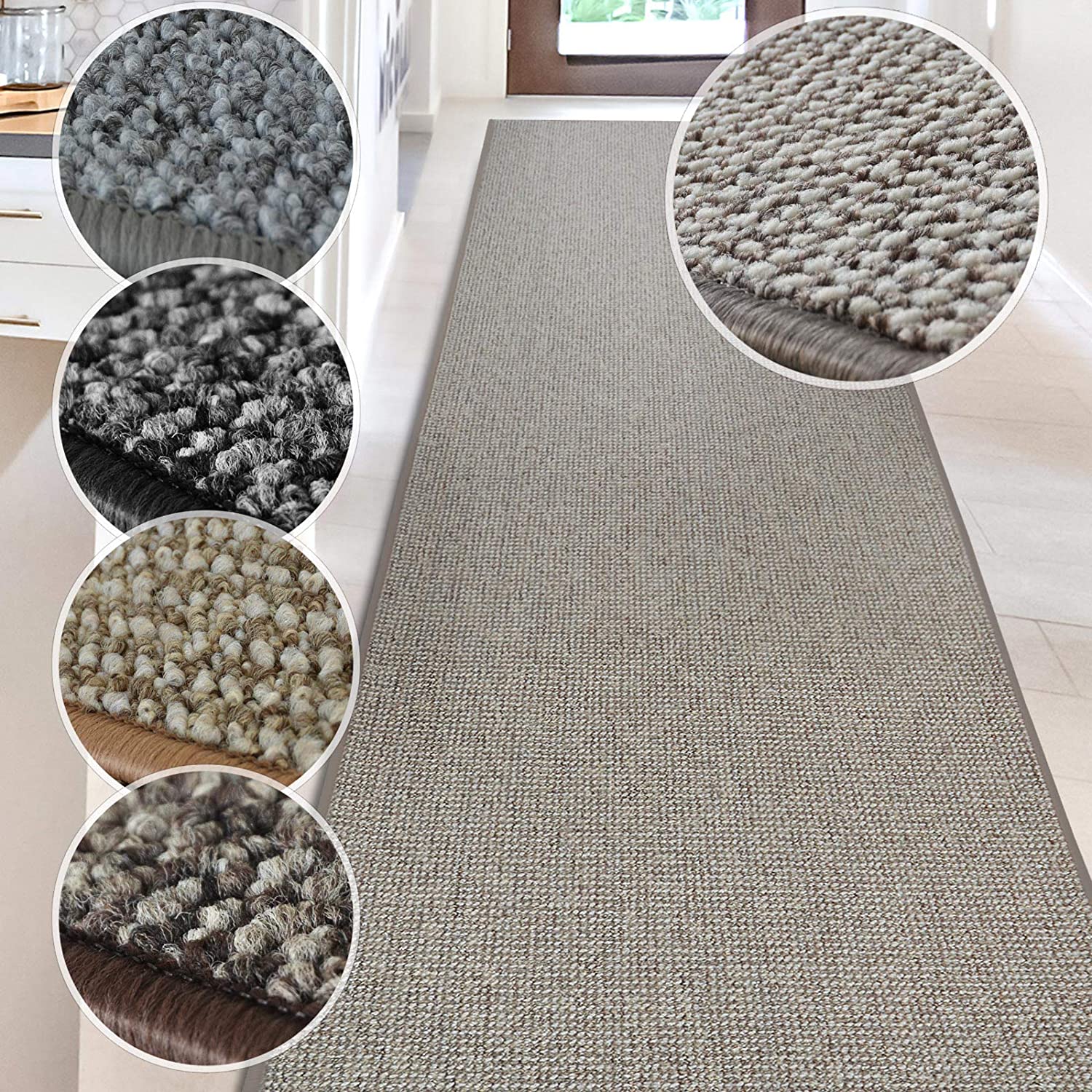 Dywan do salonu Carlton flatweave dyskretnie wzorzysty szaro-beżowy 66x100 cm