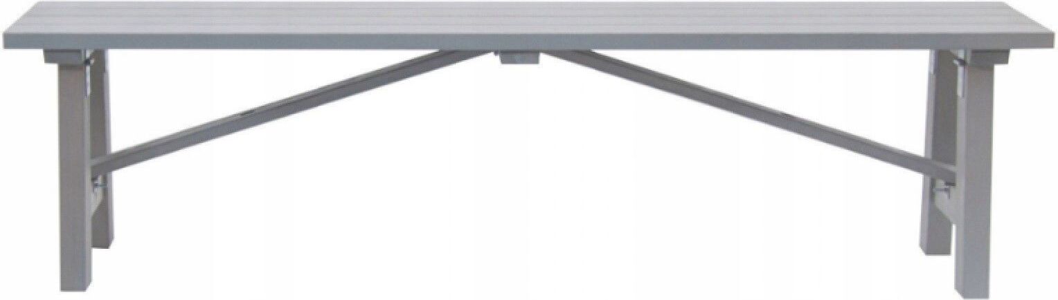 Ławka ogrodowa Wood Grey Ławka parkowa Ławka ogrodowa Meble ogrodowe Składane nogi 9854