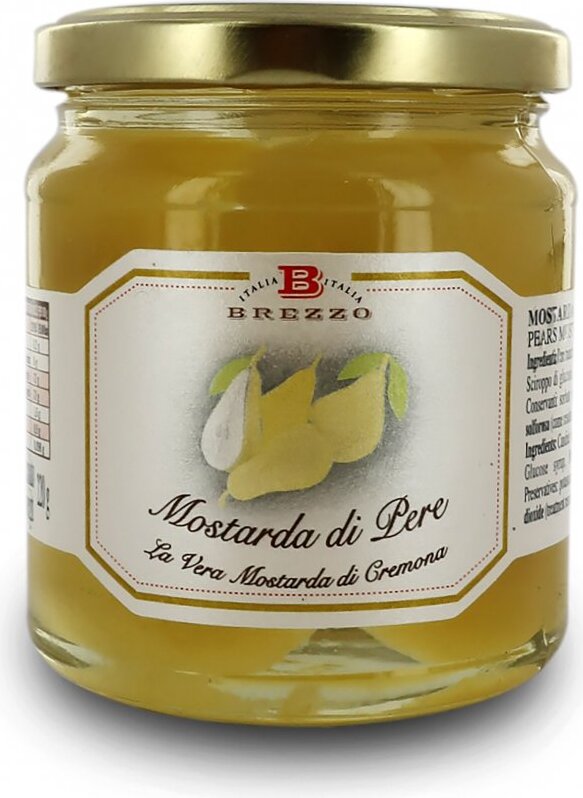 Słodka pikantna Mostarda z kandyzowanych gruszek, 380 g / Brezzo