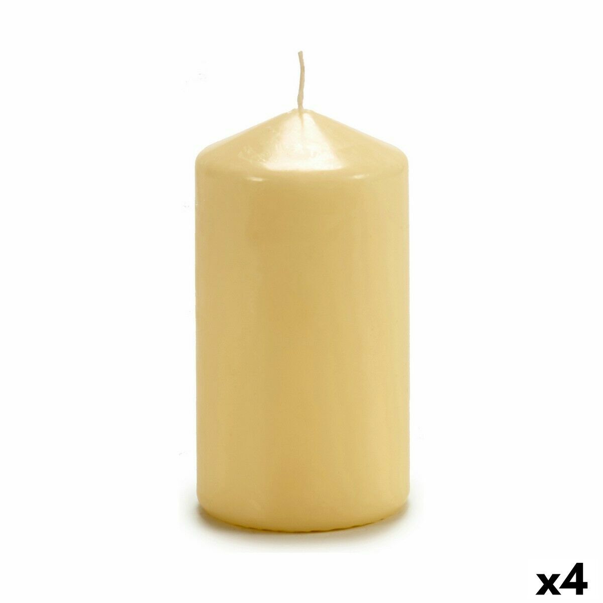 Świeca kremowa 7 x 13 x 7 cm (4 sztuki)