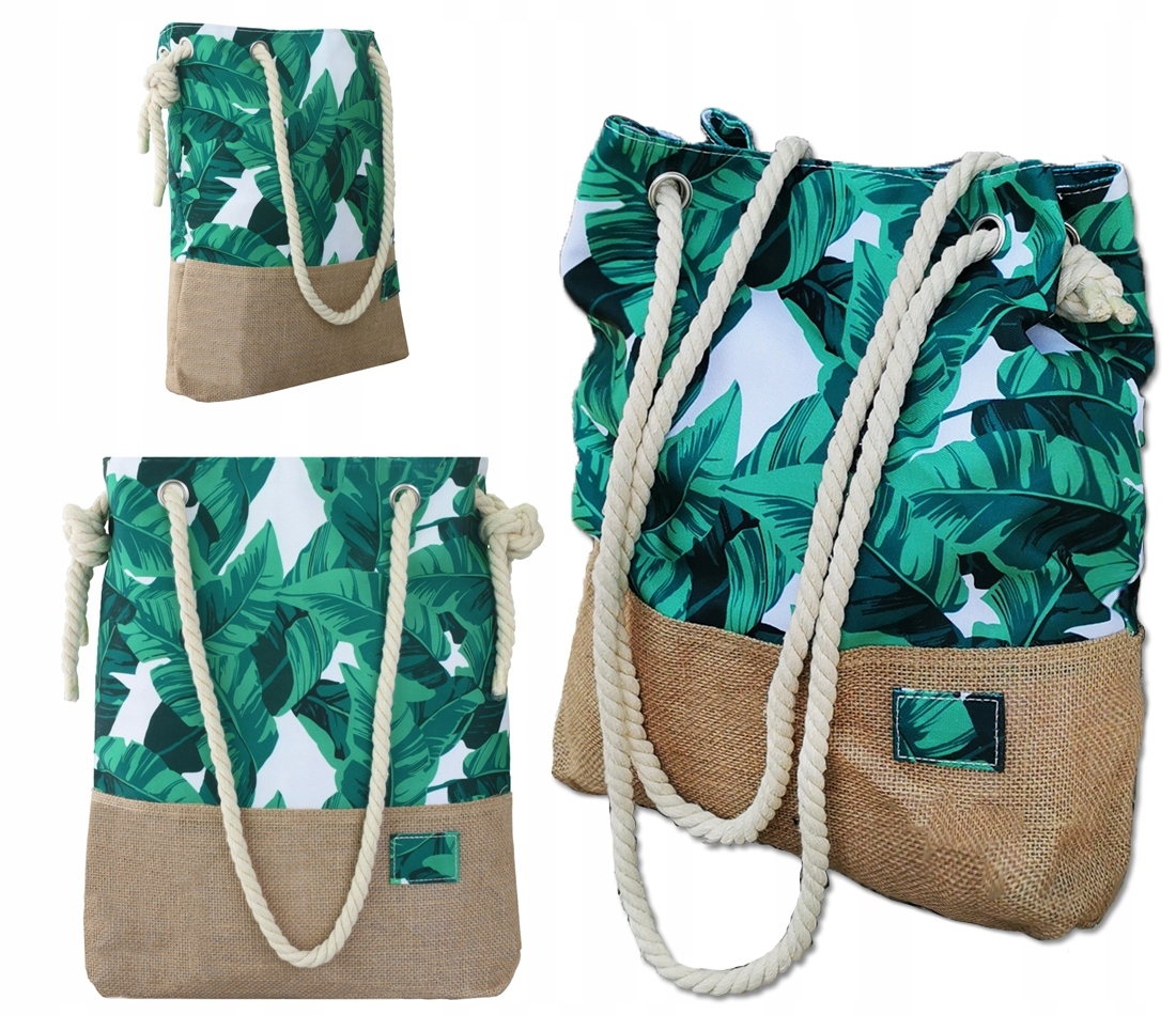 Duża Damska Torba Zakupowa Plażowa Miejska Shopper