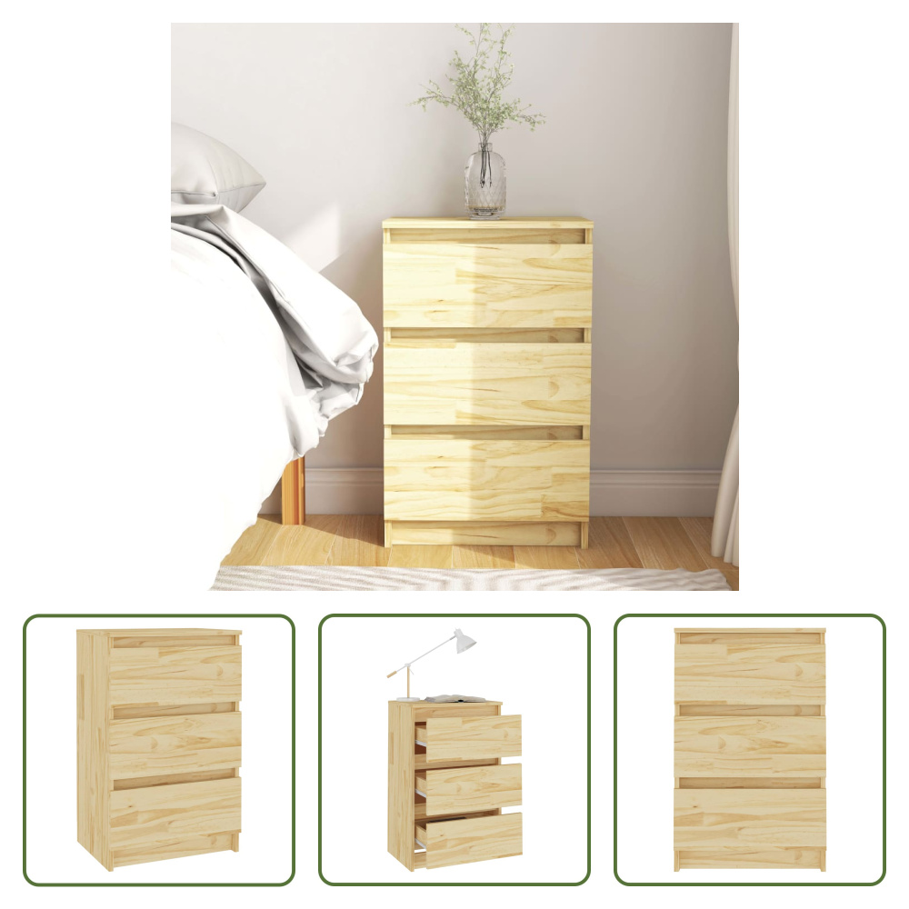 Szafka nocna The Living Store 40x29,5x64 cm lite drewno sosnowe