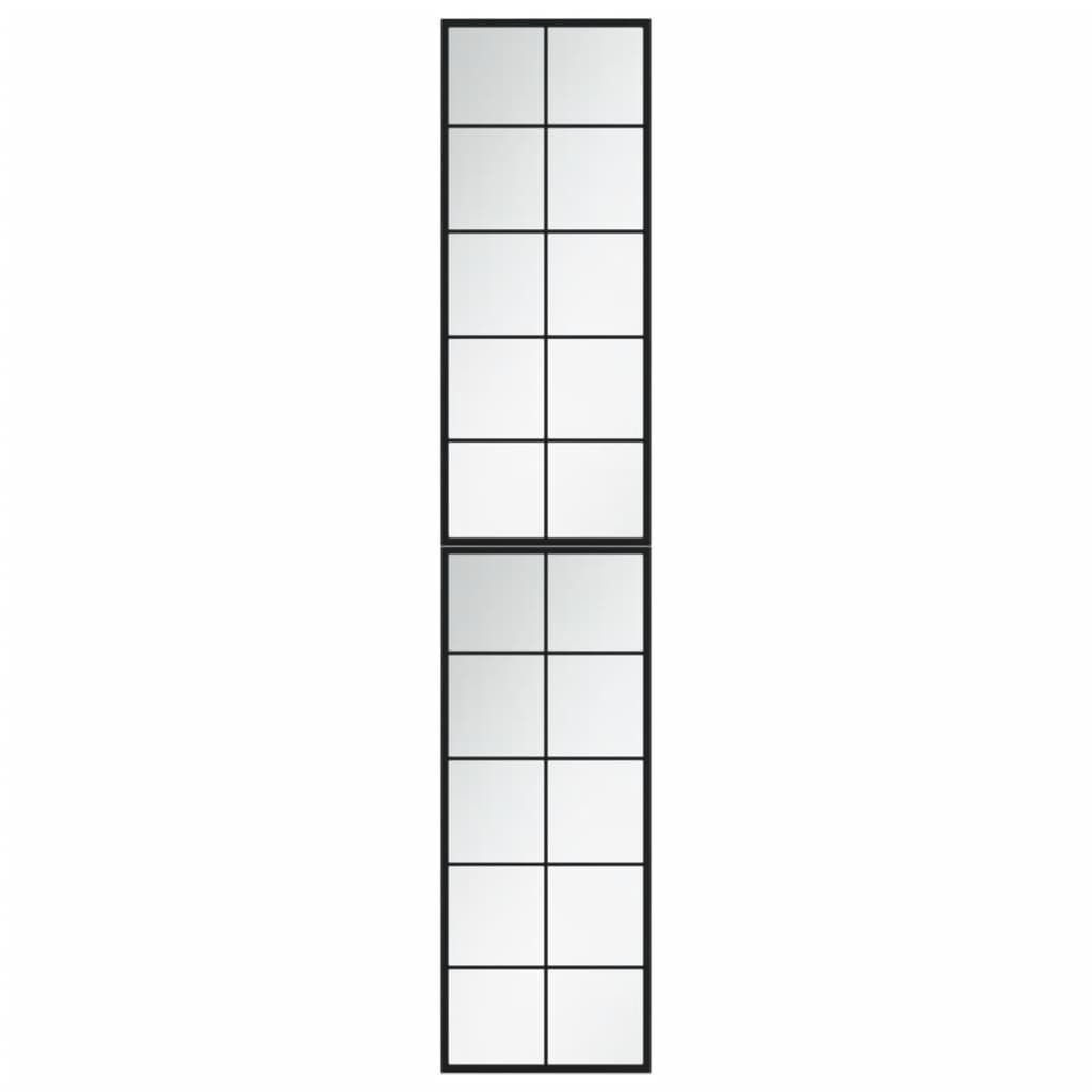 vidaXL Lustro ścienne 2 szt. czarne 100x40 cm metalowe