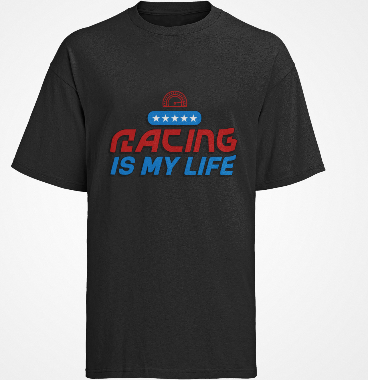 Męska koszulka z bawełny organicznej z napisem: Racing is my Life