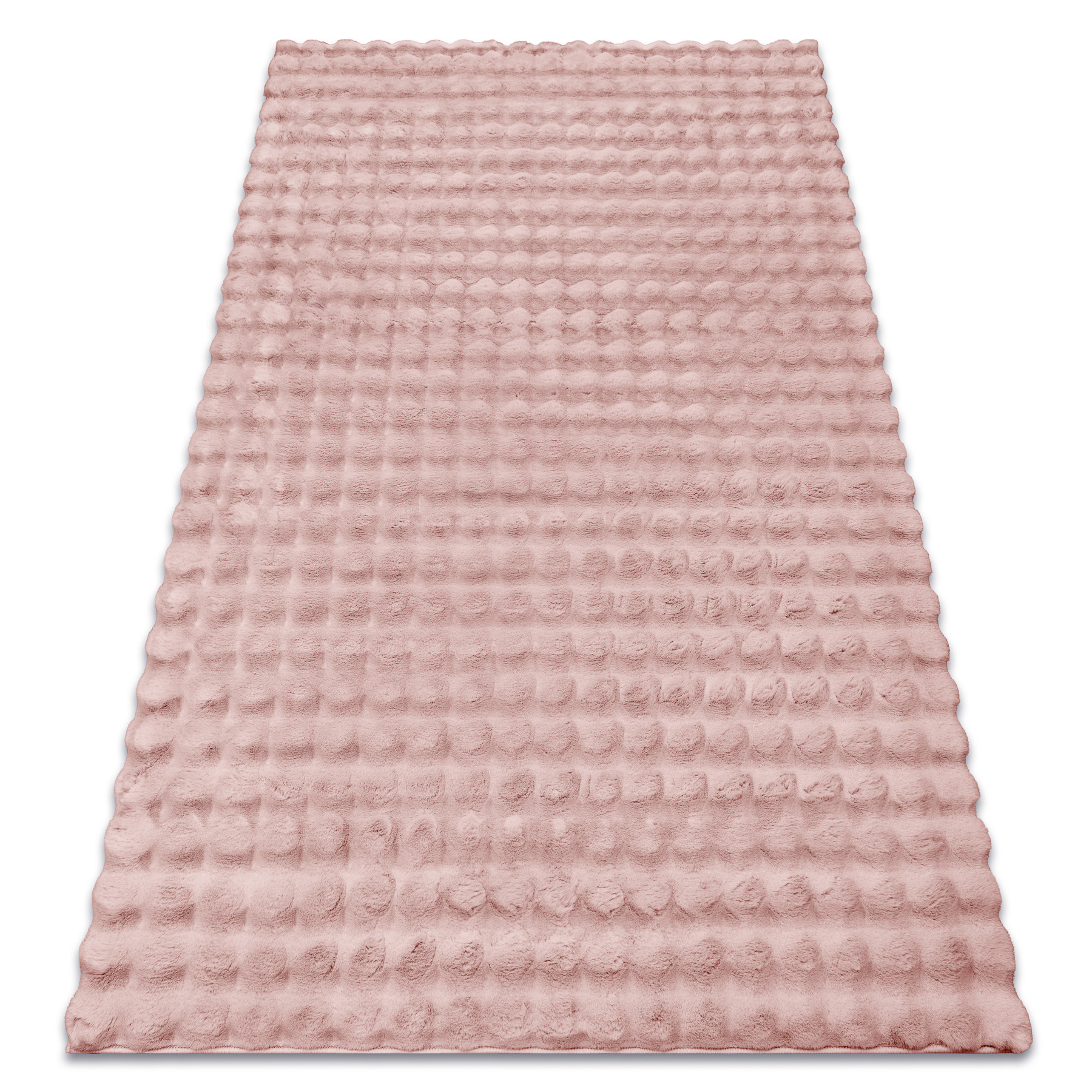 Dywan BUBBLE pudrowy róż 45 IMITACJA FUTRA KRÓLIKA strukturalny 3D różowy 60x100 cm