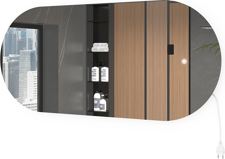 Vicco Lustro łazienkowe , 110 x 50 cm z oświetleniem LED, Biały
