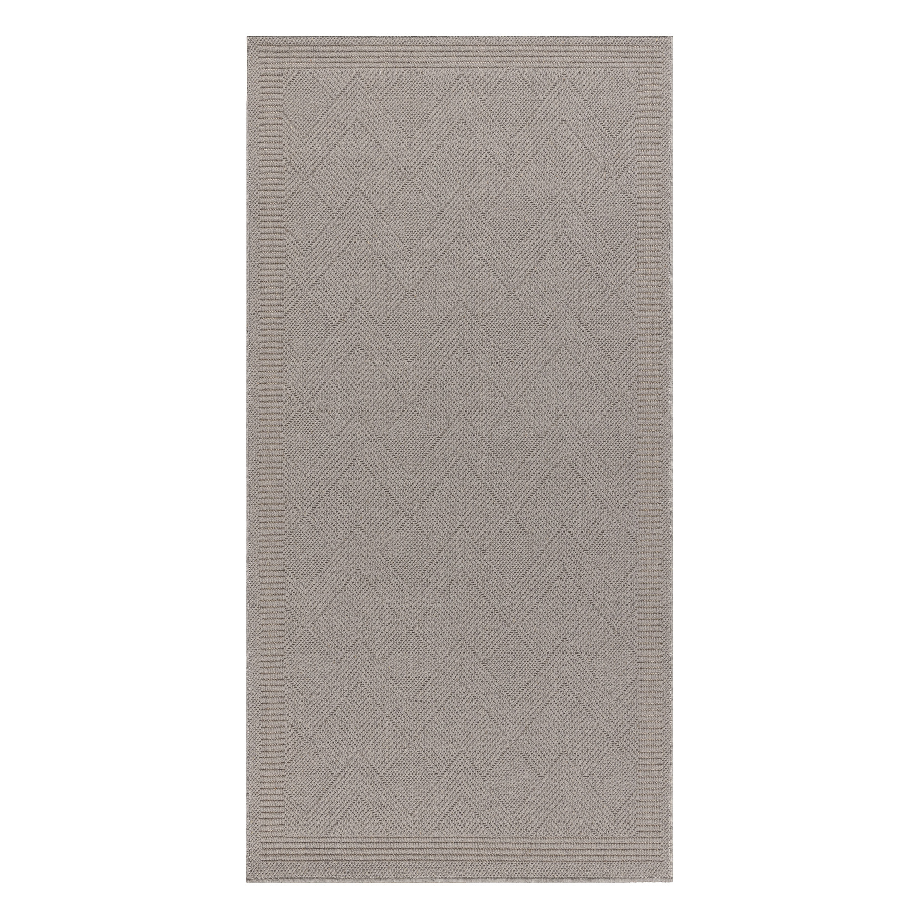 Dywan wełniany VILLA 7636/68400 Zygzak SIZAL, płaskotkany ciemny beż beżowy 240x340 cm