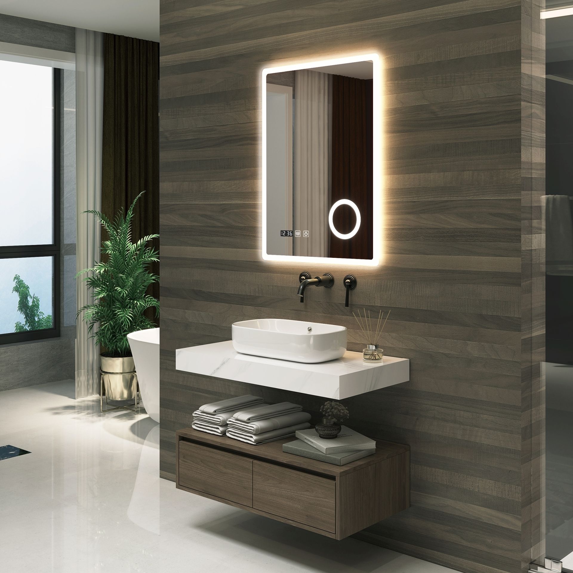 Lustro łazienkowe LED 