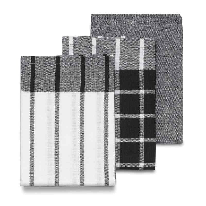 KELA Ręcznik Pasado 100% bawełna biało-czarny 3-częściowy 65,0x45,0cm KL-15972