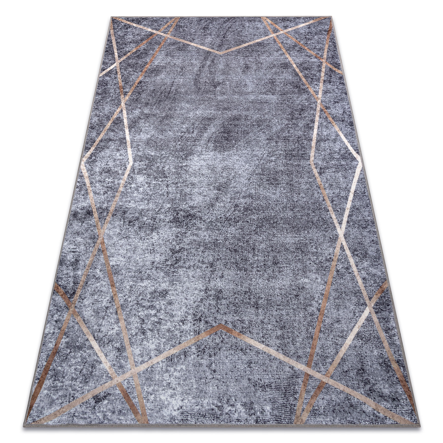 Dywan do prania MIRO 51233.809 Geometryczny antypoślizgowy - szary 160x220 cm