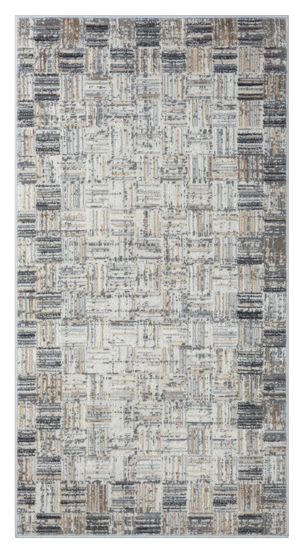 Dywan MY-RUG, Ola, 150x80, dywan z krótkim włosiem, szary, miękki, przytulny, z pięknym wzorem, tkany na płasko, prostokątny