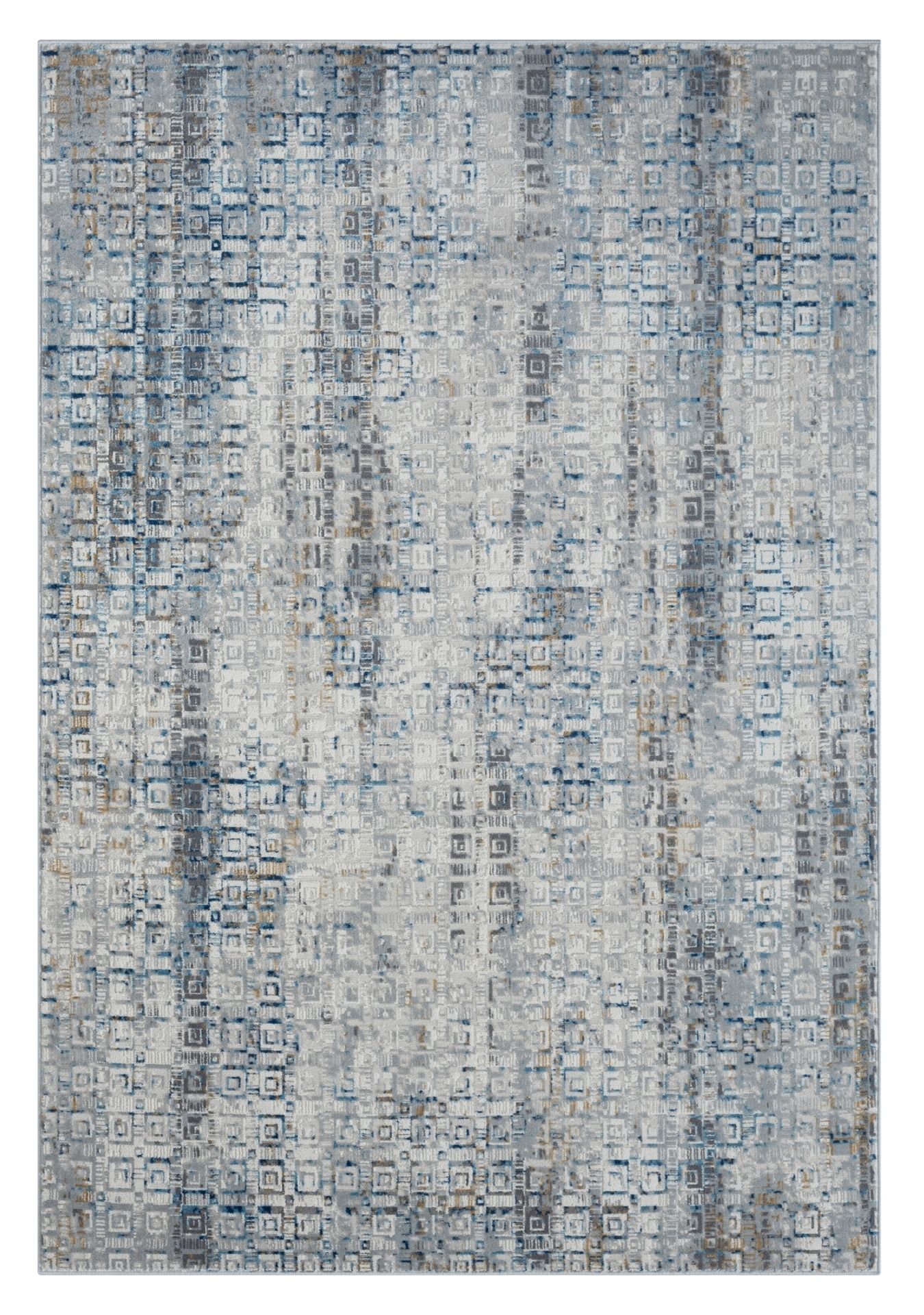 Dywan MY-RUG, Hanne 2, 290x200, dywan z krótkim włosiem, szary, miękki, przytulny, z pięknym wzorem, tkany na płasko, prostokątny