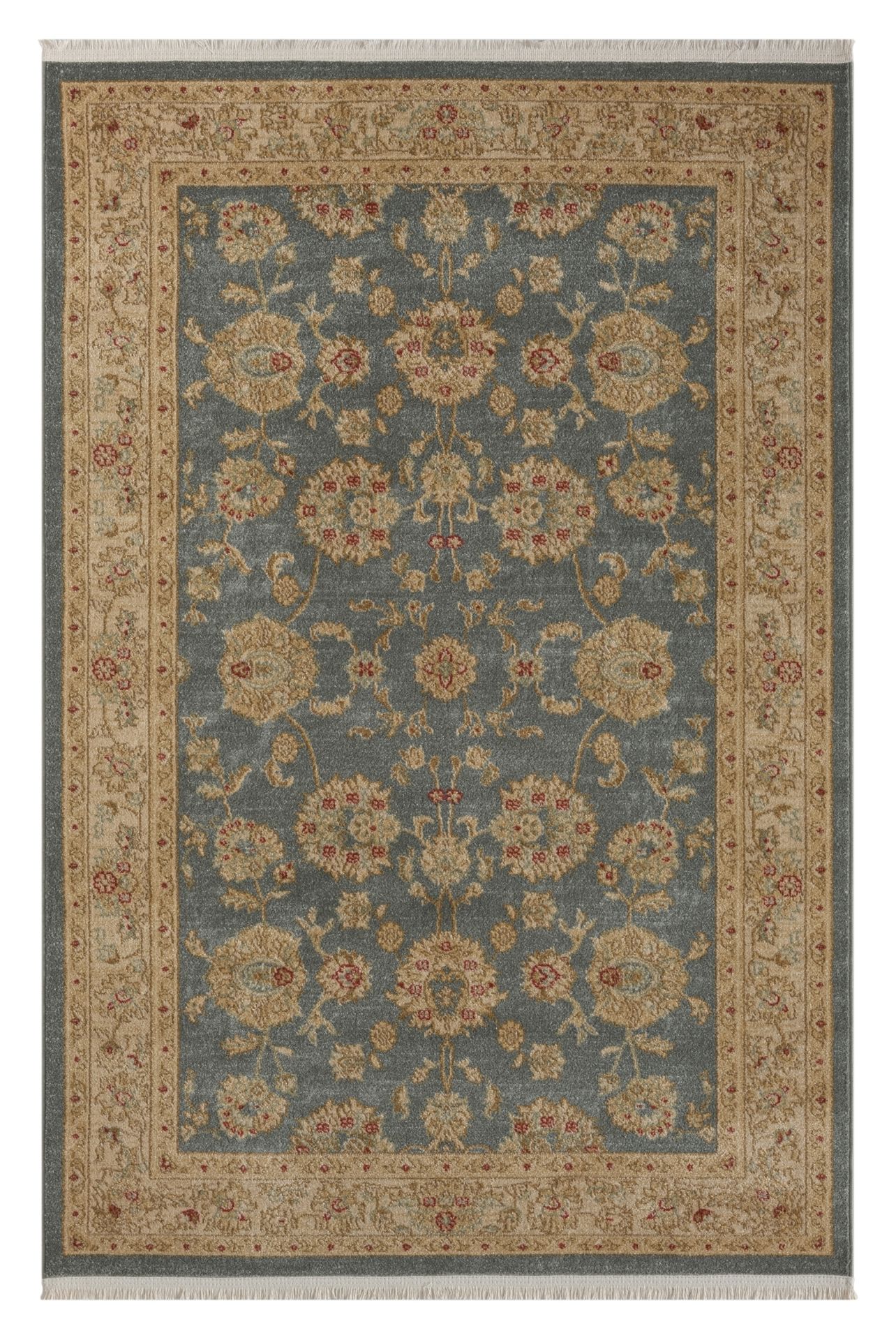 Dywan MY-RUG, Ben 5, 200x140, dywan z krótkim włosiem, orientalny wygląd, szlachetny połysk, niebieskozielony, klasyczny wzór, prostokątny