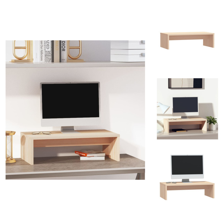 vidaXL Podstawa pod monitor 50x27x15 cm lite drewno sosnowe - meble TV