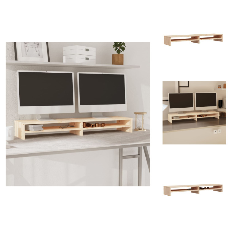 vidaXL Podstawa pod monitor 100x24x13 cm lite drewno sosnowe - meble TV