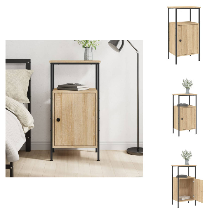 vidaXL Szafka nocna dąb sonoma 41x31x80 cm materiał drewnopochodny - Szafki nocne