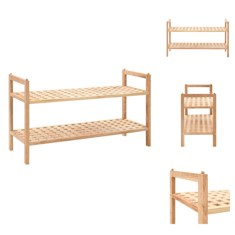 vidaXL Stojak na buty z litego orzecha włoskiego 69x26x40 cm - Stojaki i szafki na buty