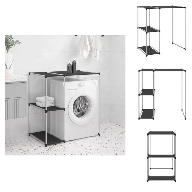 vidaXL Stojak na pralkę czarny 87x55x90,5 cm żelazko - Stojak na ręczniki