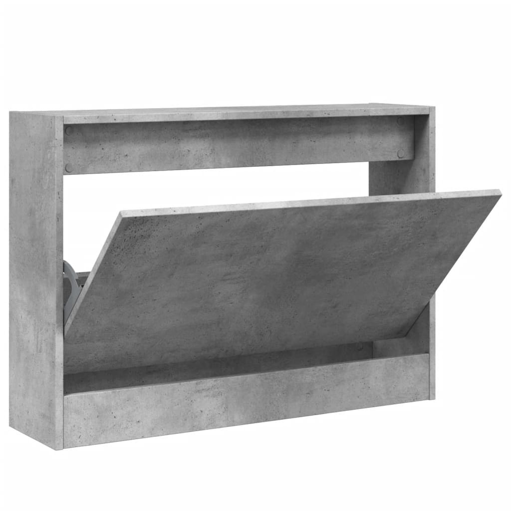 vidaXL Szafka na buty betonowa szara 80x21x57 cm materiał drewnopochodny